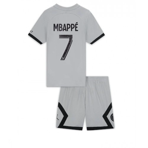 Paris Saint Germain PSG Kylian Mbappé 7 Trikotsatz Kinder Auswärtstrikot 2022 2023
