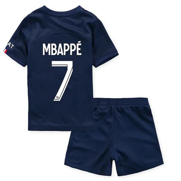 Paris Saint Germain PSG Kylian Mbappé 7 Trikotsatz Kinder Heimtrikot 2021-22