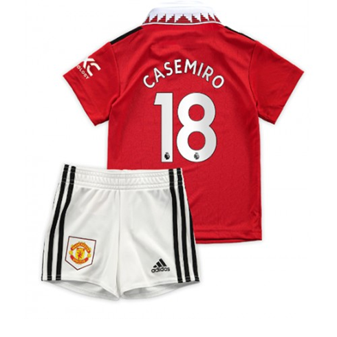 Fußballtrikots Manchester United Casemiro 18 kinder Heim Trikotsatz 2022-23