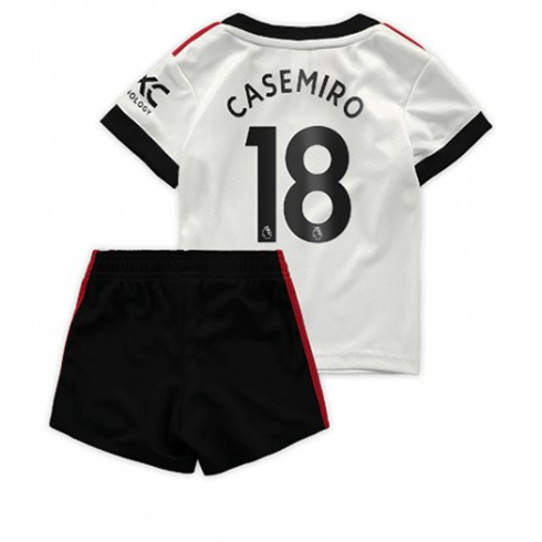 Fußballtrikots Manchester United Casemiro 18 kinder Auswärts Trikotsatz 2022-23