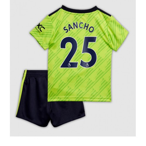 Fußballtrikots Manchester United Jadon Sancho 25 kinder 3rd Trikotsatz 2022-23