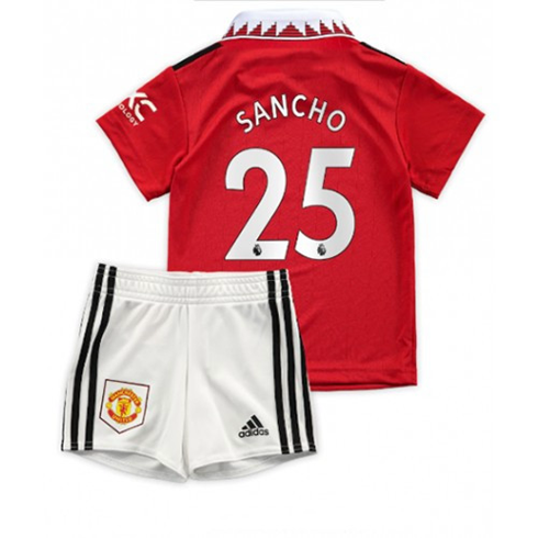 Fußballtrikots Manchester United Jadon Sancho 25 kinder Heim Trikotsatz 2022-23