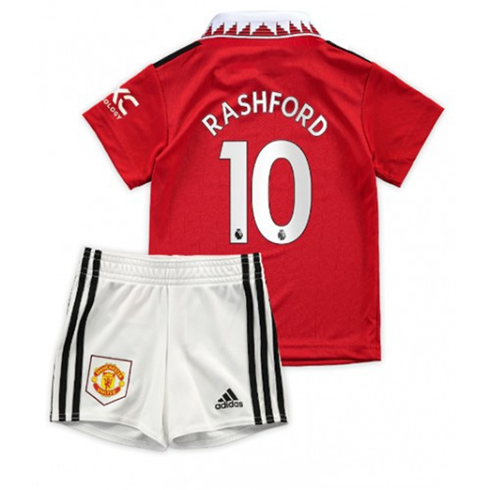 Fußballtrikots Manchester United Marcus Rashford 10 kinder Heim Trikotsatz 2022-23