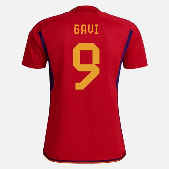 Fußballtrikots Spanien Gavi 9 Heim Trikots 2022