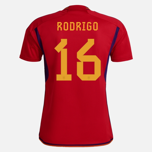 Fußballtrikots Spanien Rodrigo 16 Heim Trikots 2022