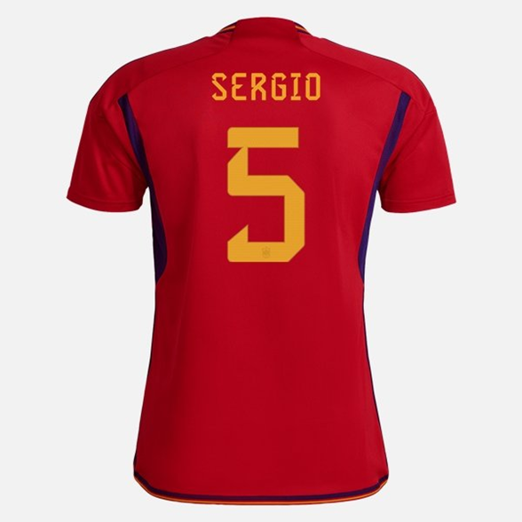 Fußballtrikots Spanien Sergio 5 Heim Trikots 2022