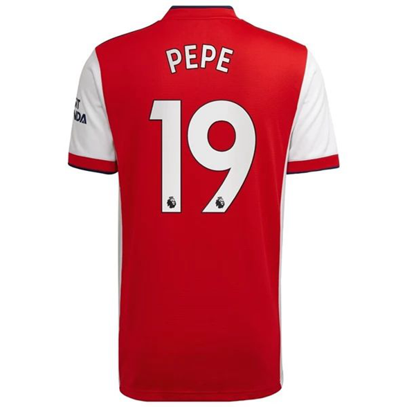 Günstige Fußballtrikots Arsenal Pepe 19 Heim Trikots 2021 2022