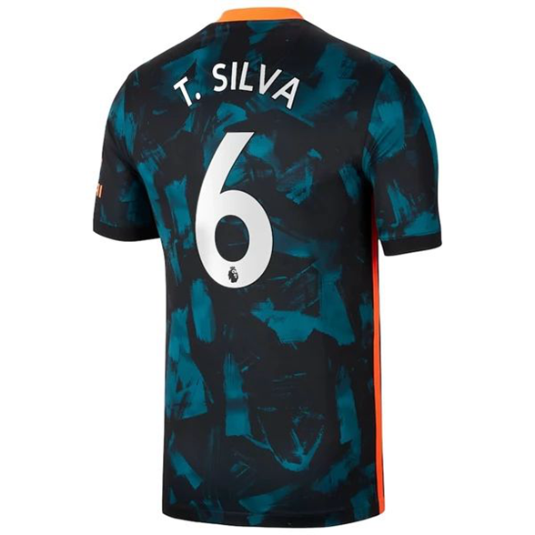 Günstige Fußballtrikots Chelsea T.Silva 6 3rd Trikots 2021 2022