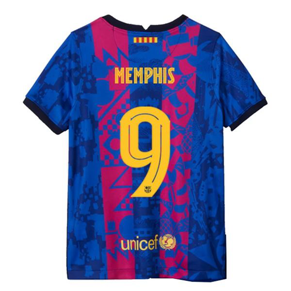 Günstige Fußballtrikots FC Barcelona Memphis Depay 9 3rd Trikots 2021 2022