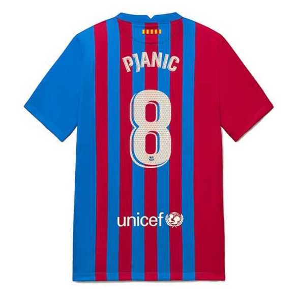 Günstige Fußballtrikots FC Barcelona Miralem Pjanić 8 Heim Trikots 2021 2022