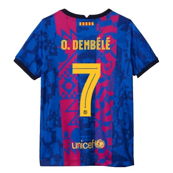 Günstige Fußballtrikots FC Barcelona O. Dembélé 7 3rd Trikots 2021 2022