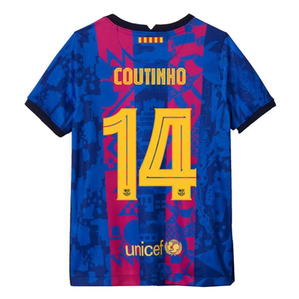 Günstige Fußballtrikots FC Barcelona Philippe Coutinho 14 3rd Trikots 2021 2022