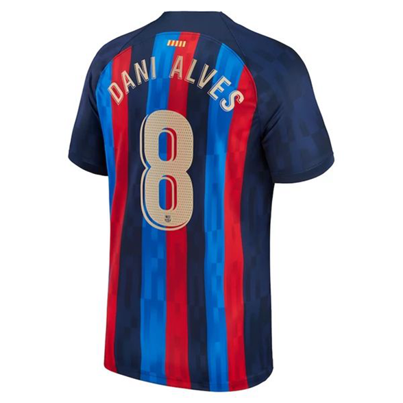 Günstige Fußballtrikots FC Barcelona Dani Alves 8 Heim Trikots 2022-23