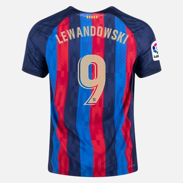 Günstige Fußballtrikots FC Barcelona Lewandowski 9 Heim Trikots 2022-23