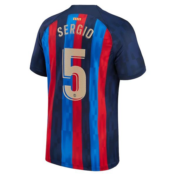 Günstige Fußballtrikots FC Barcelona Sergio 5 Heim Trikots 2022-23