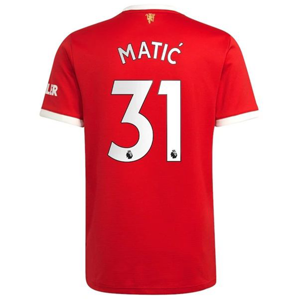 Günstige Fußballtrikots Manchester United Nemanja Matić 31 Heim Trikots 2021 2022