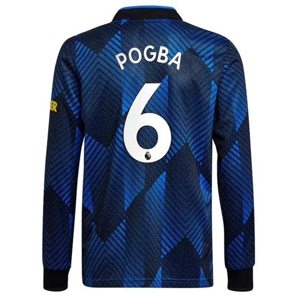 Günstige Fußballtrikots Manchester United Paul Pogba 6 3rd Trikots 2021 2022 – Langarm