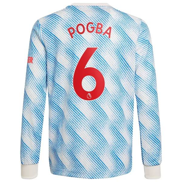 Günstige Fußballtrikots Manchester United Paul Pogba 6 Auswärts Trikots 2021 2022 – Langarm