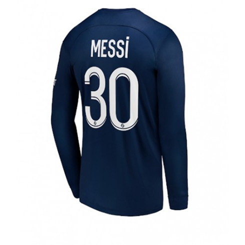 Günstige Fußballtrikots Paris Saint Germain PSG Lionel Messi 30 Heim Trikots 2022-23 – Langarm