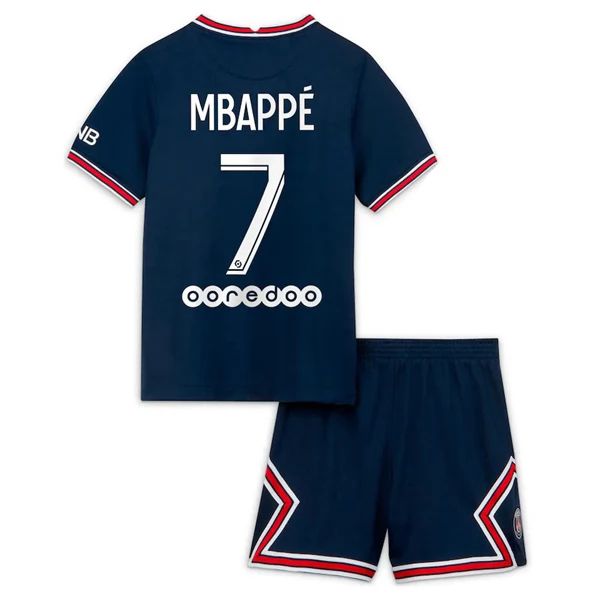 Paris Saint Germain PSG Kylian Mbappé 7 Trikotsatz Kinder Heimtrikot 2021-22